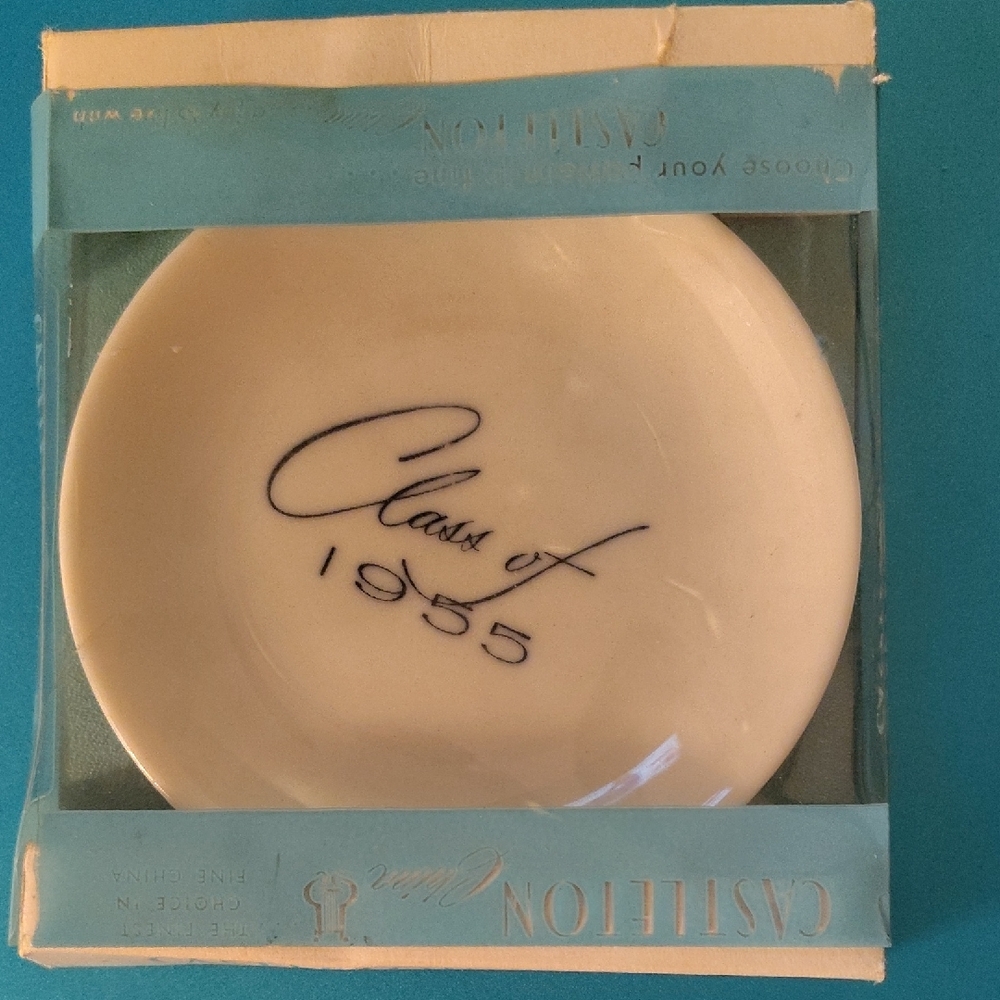 White Ceramic Mini Plate - Class of 1955